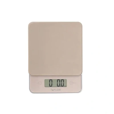 Image of Taylor Glass Digital Kitchen Scale, Compact Food Highly Accurate Weights 5kg, Copper and Glass, Gift Boxed
