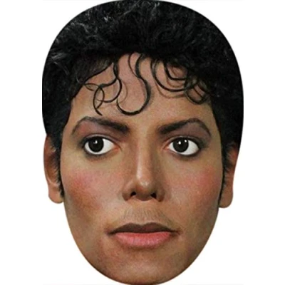 Image of FoxyPrinting Michael Jackson Celebrity Music Star Cardboard Party Face Mask Fancy Dress