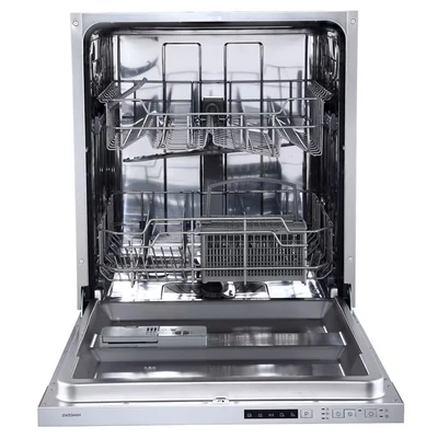 Image of Statesman BDW6014 Integrated 14 Place Dishwasher with Removable Cutlery Basket, 5 Wash Programms, Rear Foldable Racks, 3/6/9 Hour Timer, 60cm Wide, White