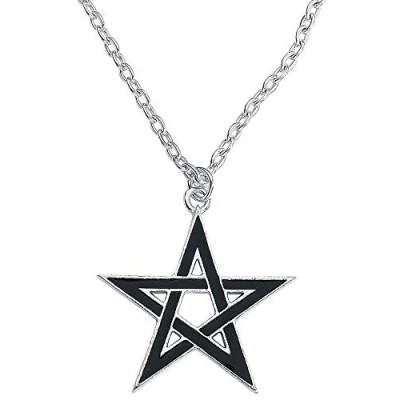 Image of Alchemy Gothic Black Star Necklace Standard