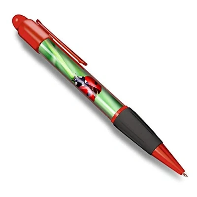 Image of Destination Vinyl ltd Beautiful and comfortable Red Ballpoint Pen (Black Ink) Pretty Ladybug Ladybird Insect #14303