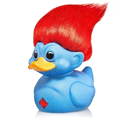 Image of TUBBZ First Edition Blue Glitter Troll Collectible Vinyl Rubber Duck Figure Official Trolls Merchandise TV, Movies &amp; Video Games
