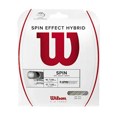 Image of Wilson Sporting Goods Spin Effect Hybrid Tennis String, White, One Size