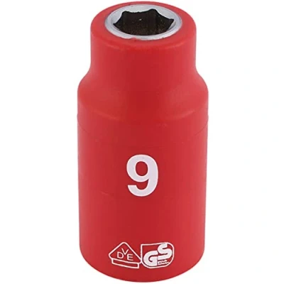 Image of Draper Fully Insulated VDE Socket, 3/8&quot; Sq. Dr., 9mm