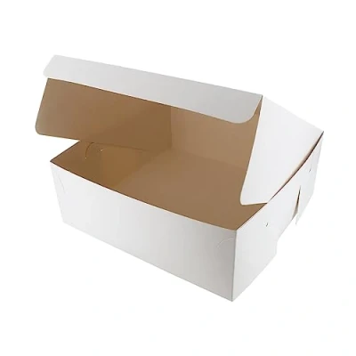 Image of Culpitt Bakery Box, 8&quot; x 8&quot;, White Folding Box For Cake, Cookies, Sandwiches, Cake Slices, Pastries, Take Aways, And Soaps, Gift Boxes 10 Pack