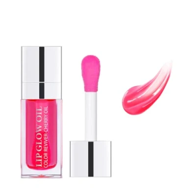 Image of Hydrating Lip Glow Oil Long Lasting Plumping Gloss,Lip Care Transparent Toot Oil, Nourishing Oil,Sexy Plump Tinted(#15 Cherry)
