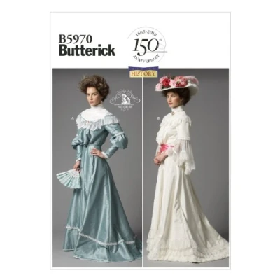 Image of Butterick Patterns B5970 F5 Sizes 16/18/ 20/22/ 24 Misses Top and Skirt, White