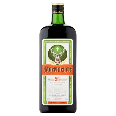 Image of Jägermeister Herbal Liqueur 1.75L 35% ABV German Spirits 56 Herbs &amp; Botanicals Best Served as an Ice Cold Shot