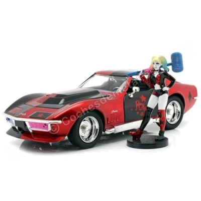 Image of Jada 1:24 1969 Corvette with Harley Quinn Figure