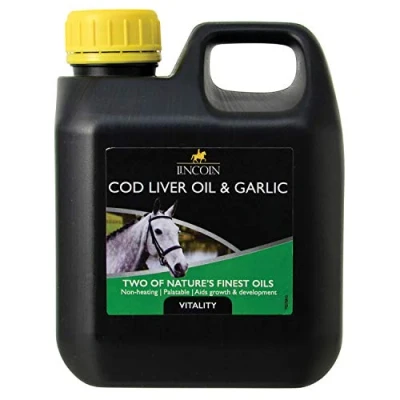 Image of Lincoln Cod Liver Oil &amp; Garlic Horse Pony Supplements 1 litre