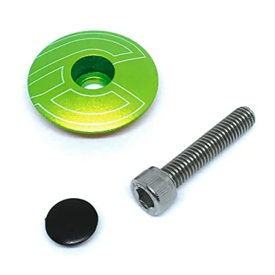 Image of Cinelli Stemma Top Cap, Green, One Size