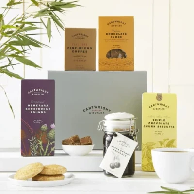 Image of Cartwright &amp; Butler Thinking of You Treat Selection Box Food Hamper Mother&#039;s Day Luxury Confectionery Gift Baskets Happy Birthday Anniversary Thank Congratulations