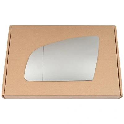 Image of Less4spares Wing Mirror Glass Left Compatible with Audi A3 2003 2008 STICK ON Passenger Near Side Blind Spot