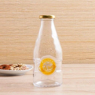 Image of Kilner 1 Pint Milk Bottles 20oz Set of 9 Vintage School Style Glass Bottle for Retro Drinks