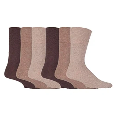 Image of 6 Pairs Mens Sockshop Diabetic Gentle Grip Socks 11 UK 39 45 EUR see variations (6 x RD04)