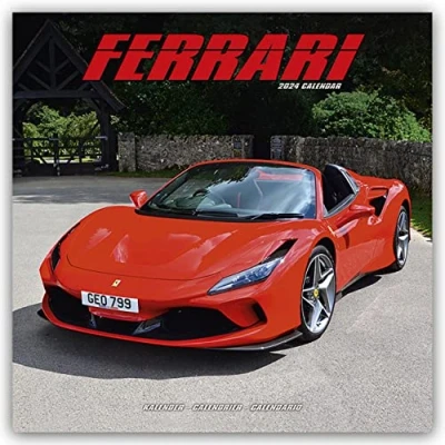 Image of Ferrari Calendar 2024 Square Car Wall 16 Month