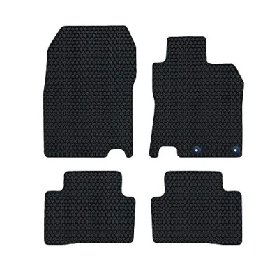 Image of Nicoman Hex Fully Tailored Car Mats Fit (2014 present Qashqai MK2) (Full Set 4 Piece,Black)