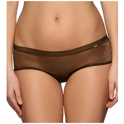 Image of Gossard Women&#039;s Glossies Short Briefs, Rich Brown, S UK