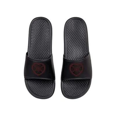 Image of FOCO Scottish Premiership SPFL Football Heart of Midlothian Fan Shower Pool Sliders Mens Size 8/9