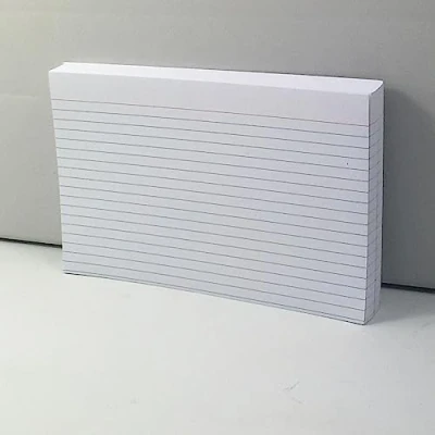 Image of Revision Cards White Lined Ruled Card Study Aids Flashcards Exam Learning Record Notes Index (Pack of 100)