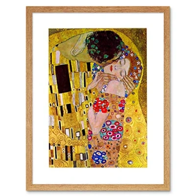 Image of Wee Blue Coo Klimt Kiss Old Master Painting Framed Print Picture F12X388