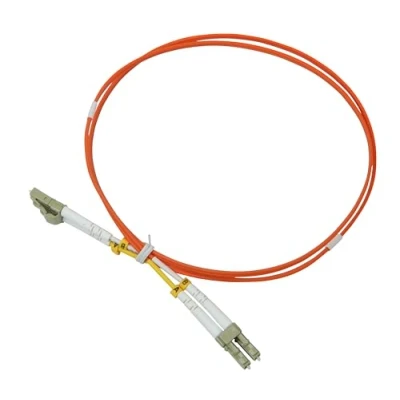 Image of Labgear Fibre Optic Cable 1m LC to Multimode Duplex OM1 LSZH Digital Audio Patch Cable, 10Gb/Gigabit Data Rate, High Performance Networking, Orange