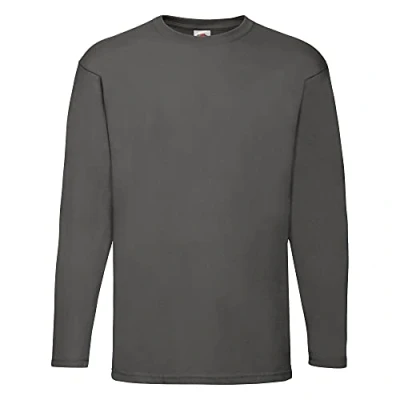 Image of Fruit of the Loom Men&#039;s T Shirt, Grey (Light Graphite), M