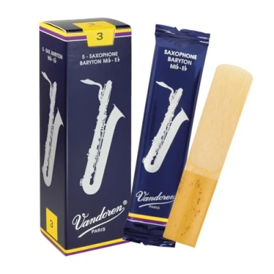 Image of Vandoren Baritone Saxophone Reeds Box of 5 Strength 3