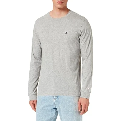 Image of Champion Long Sleeve sleeved top, Men&#039;s, Size: Small, Grey melange