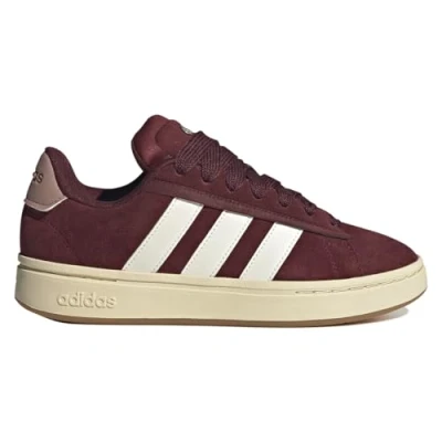 Image of adidas Grand Court Alpha 00s Low Top Trainers Womens Burgundy/Off White 5.5