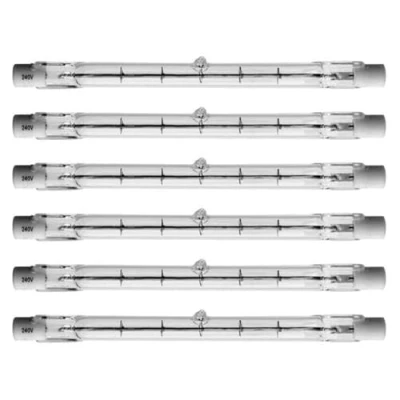 Image of 6X Bell 03844 160W 240V 117.6mm Tungsten R7s Halogen Linear Replaces 200W