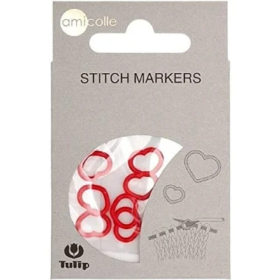 Image of Tulip Stitch Markers, Red, XL