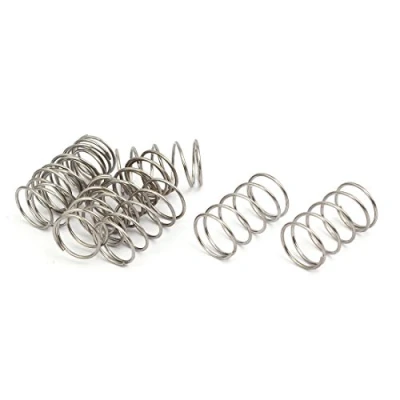 Image of sourcingmap Compression Spring,304 Stainless Steel,15mm OD,1mm Wire Size,25mm Free Length,Silver Tone,10Pcs