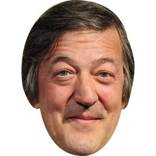 Image of FoxyPrinting Stephen Fry Comedian Celebrity Cardboard Party Face Mask Fancy Dress