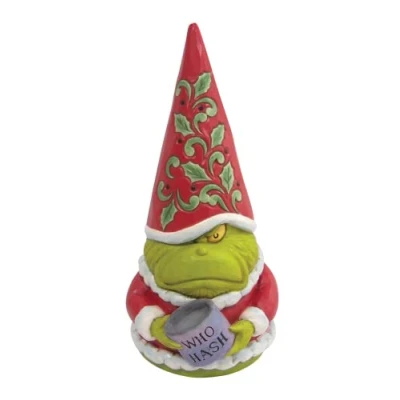 Image of Enesco Jim Shore Grinch Gnome with Who Hash Christmas Figurine 6009202