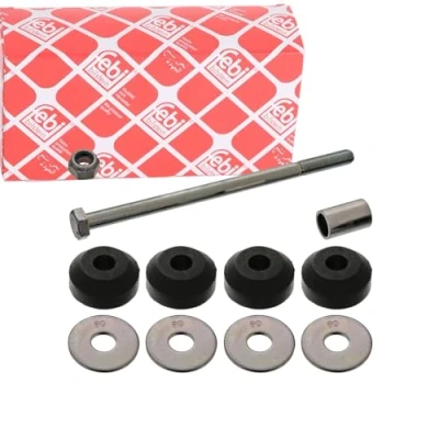 Image of V5151803AA Anti roll bar link FEBI BILSTEIN 41043 146mm M8 x 1,25 with bearings washers Steel silver JEEP: Patriot, Compass