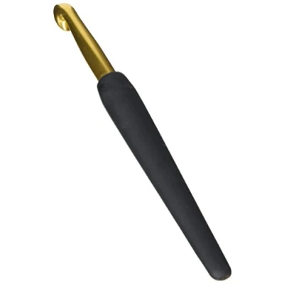 Image of KnitPro KP30883 8 mm Aluminium Crochet Hook, Gold, Gld bl