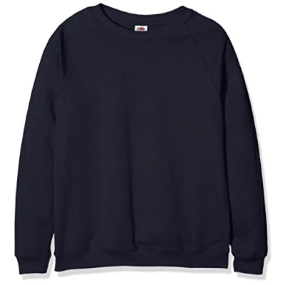 Image of Fruit of the Loom Unisex Kids Raglan Classic Sweater Pack 2, Deep Navy, 12 13 Years (Manufacturer Size:34)