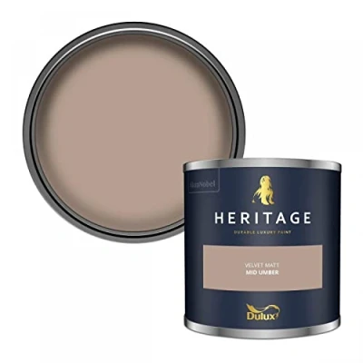 Image of Dulux Trade Heritage Velvet Matt Emulsion Mid Umber (1 Litre)