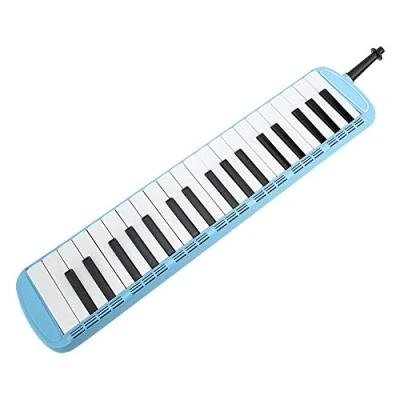 Image of Melodica 37 Key Blowpipe Beginner Musical Instrument(blue) Wind Instrument