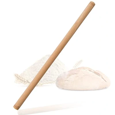 Image of spar home Turkish Rolling Pin Traditional Beech Wood Handmade Wooden Oklava (60 x 2.5 cm)