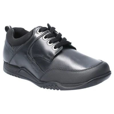 Image of Hush Puppies Dexter SNR School Uniform Shoe, Black, 3 UK