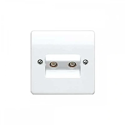 Image of Mk K3523WHI 1 Gang TV/FM Twin Co Ax Socket