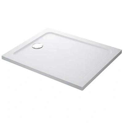 Image of Mira Flight Shower Tray 1400 x 900mm Rectangular Low Profile Stone Resin Waste