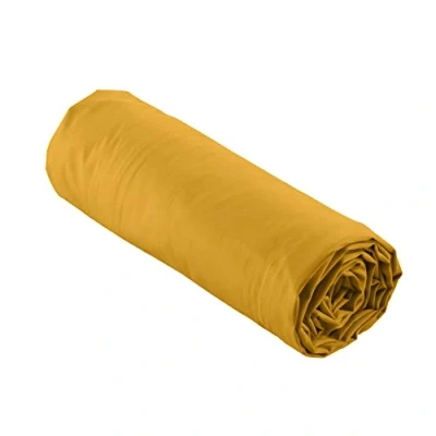 Image of douceur d&#039;intérieur, Percale Cotton Curry Fitted Sheet (160 x 200 cm)