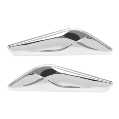 Image of YINETTECH 1 Pair Front Fender Trim Chrome Compatible with BMW X3 F25 X4 F26 2013 2017 51117338570 51117338569 Right Left Side Finisher Cover