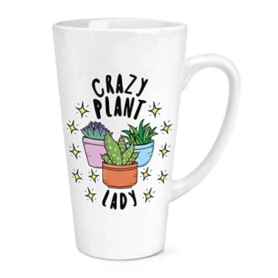 Image of Crazy Plant Lady Stars 17oz Large Latte Mug Cup