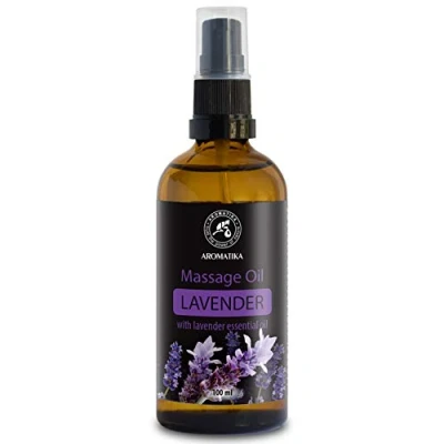 Image of Massage Lavender Oil 100ml 100% Natural Body Good Sleep De Stress Calming Skin Care Beauty Soft Relaxing Aroma