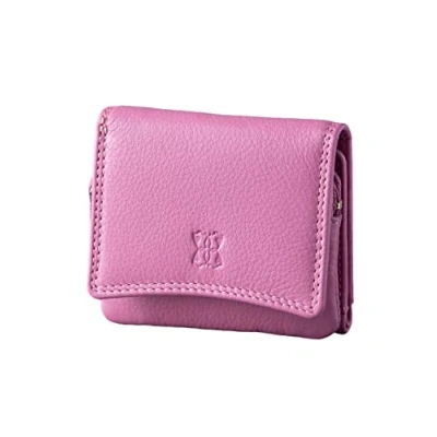 Image of Lakeland Leather Ladies Small Flapover Purse in Soft Pink Mauve