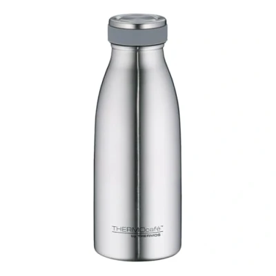 Image of ThermoCafé Drinking Bottle, Insulated Water Thermos Flask. 0.35 l Mat Steel